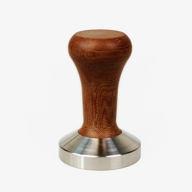 Tamper -pěchovadlo dřevěná rukojet  52mm  madlo pouze v červené barvě 2