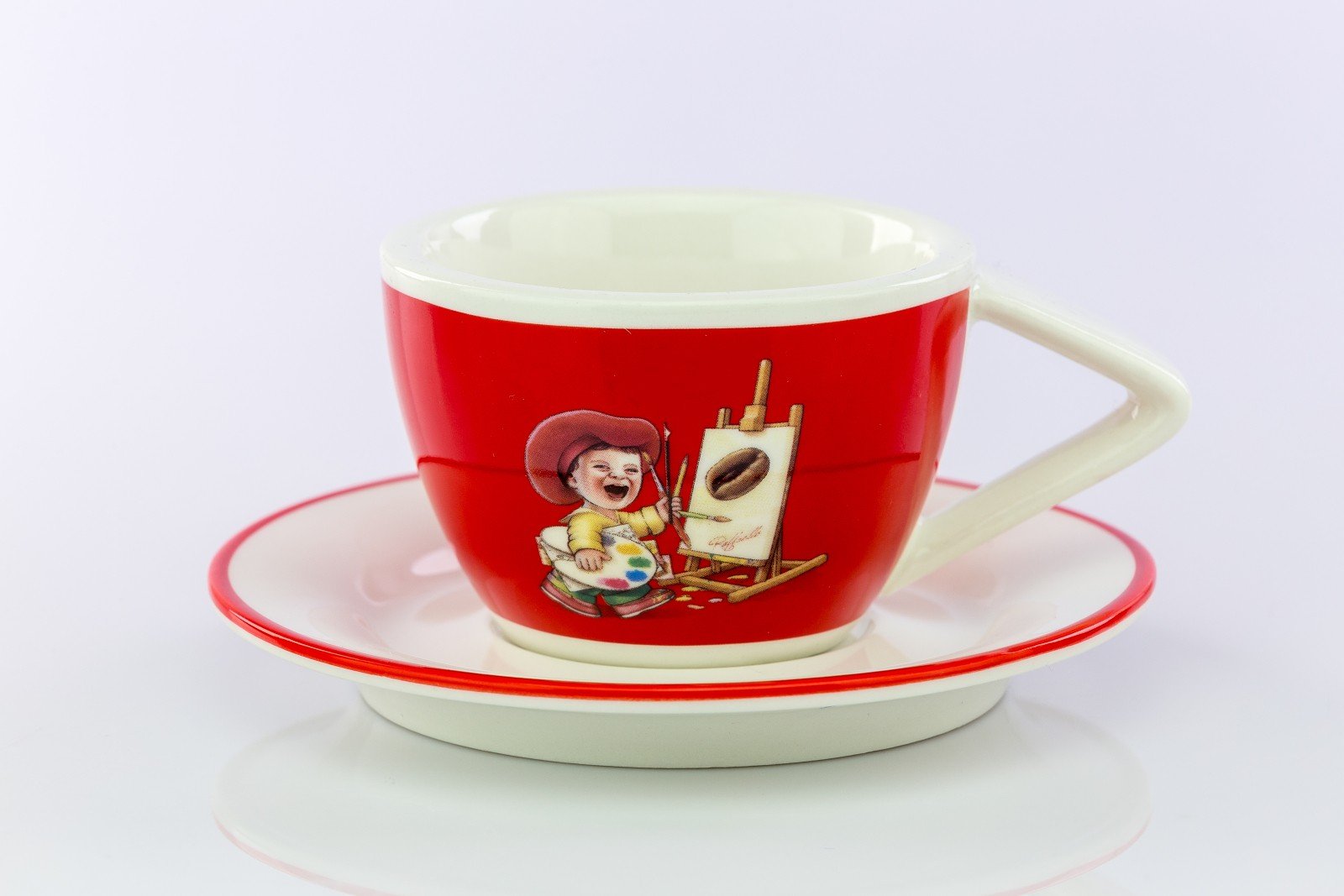 Porcelánový šálek espresso – červený 2