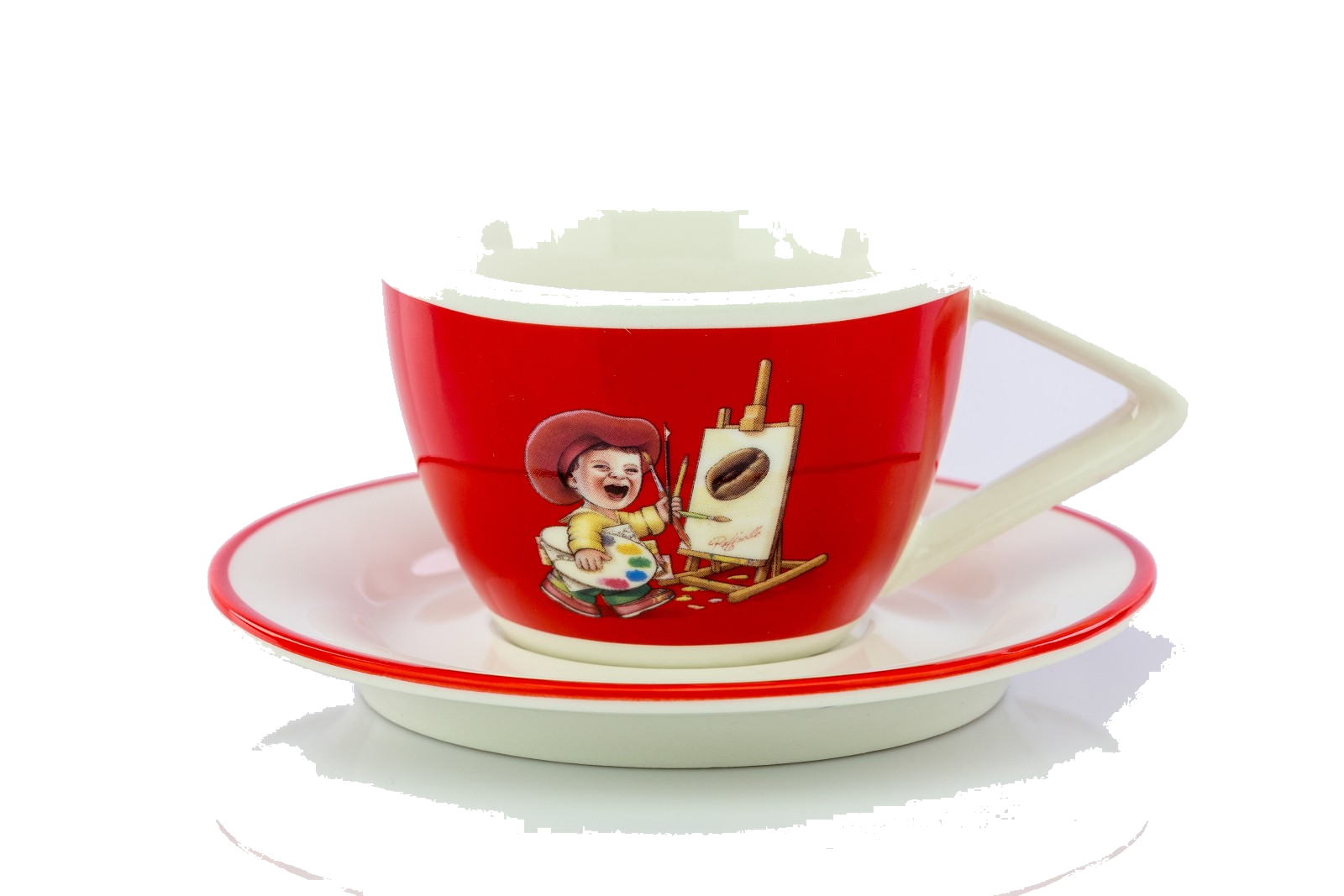 Porcelánový šálek espresso – červený