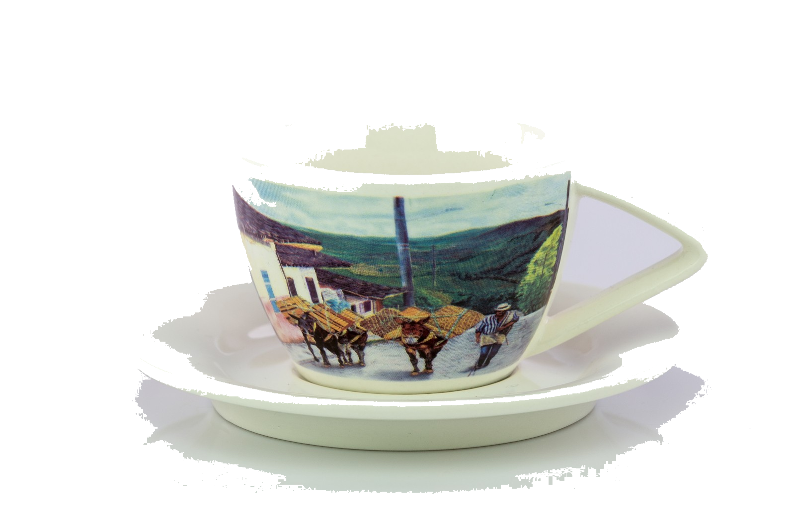 Porcelánový šálek s motivem plantážníka – malý (espresso)