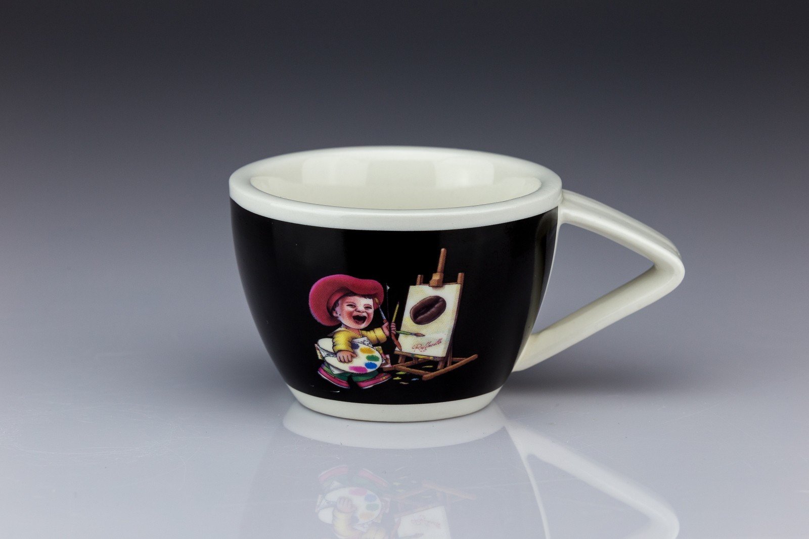 Porcelánový šálek Raffaello s červeným lemem – malý (espresso) 2